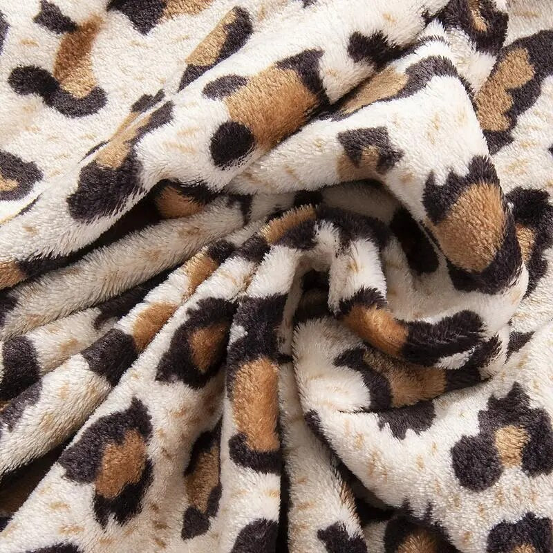 Classic Leopard Print Blanket 100% Polyester Winter Blanket Sheet Blanket Bedding Sofa Soft Sleeping Blanket Warm Blanket