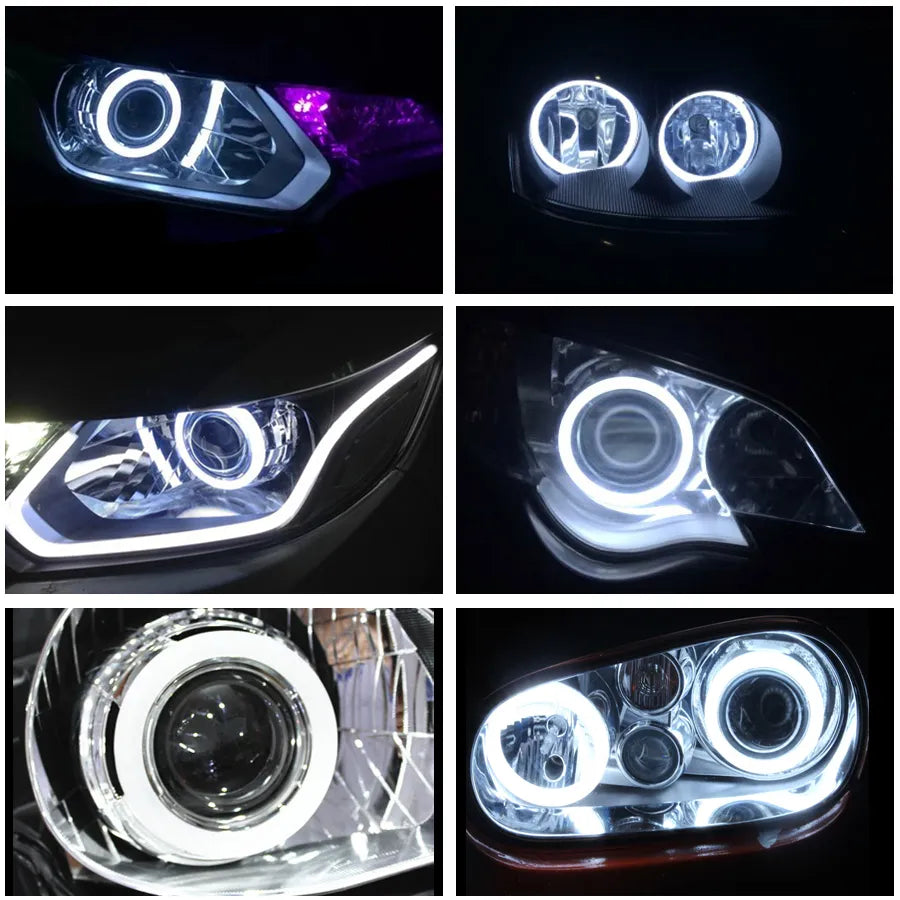 Car Angel Eyes Led Car Halo Ring Led Angel Eyes Headlight DRL Daytime Running Light Day Light for Car Auto Moto Motorcycle 12V