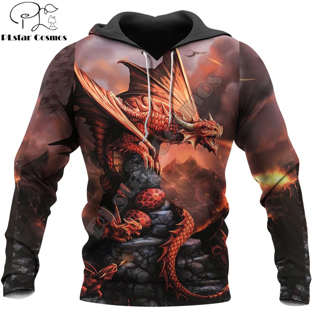 Love Dragon 3D All Over Printed Mens Hoodie Harajuku Streetwear Pullover Autumn Sweatshirt Unisex Casual Jacket Tracksuit DW0150