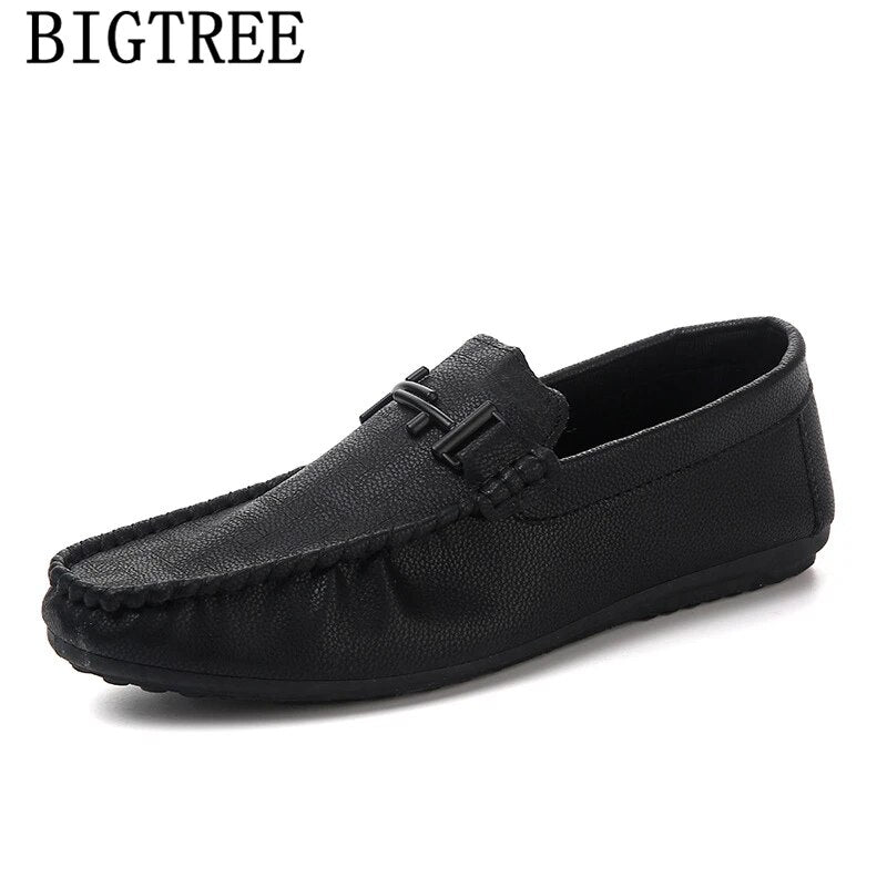 Loafers Leather Shoes Men Black Mens Shoes Casual Luxury Shoes Men Fashion Sepatu Slip On Pria Erkek Ayakkabi Buty Meskie Scarpe