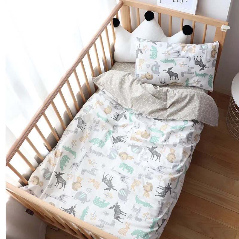 Baby Bedding Set Nordic Cotton Woven Baby Bed Linen For Newborns Kid Crib Bedding For Boy Girl Nersury Offer Custom Make Service