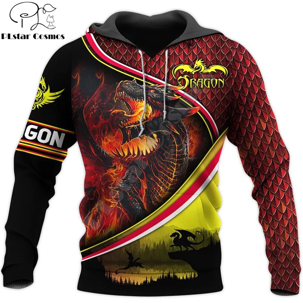 Love Dragon 3D All Over Printed Mens Hoodie Harajuku Streetwear Pullover Autumn Sweatshirt Unisex Casual Jacket Tracksuit DW0149