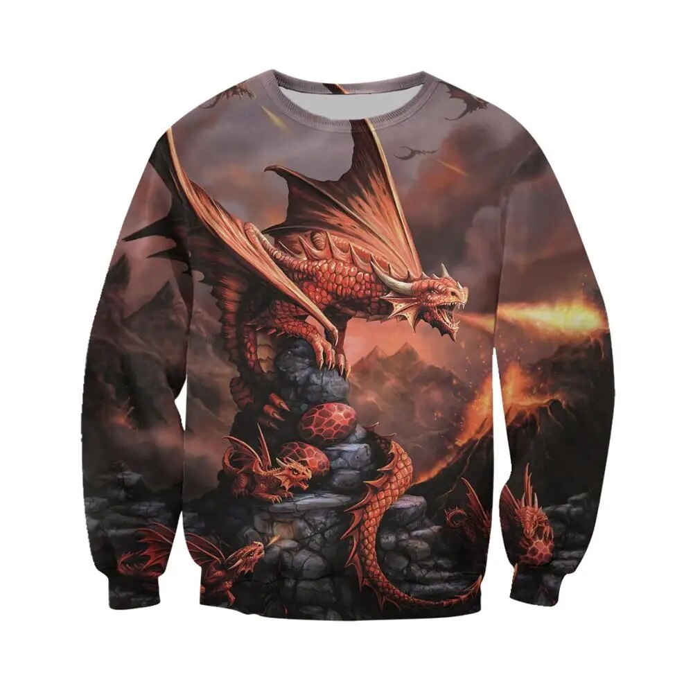 Love Dragon 3D All Over Printed Mens Hoodie Harajuku Streetwear Pullover Autumn Sweatshirt Unisex Casual Jacket Tracksuit DW0150