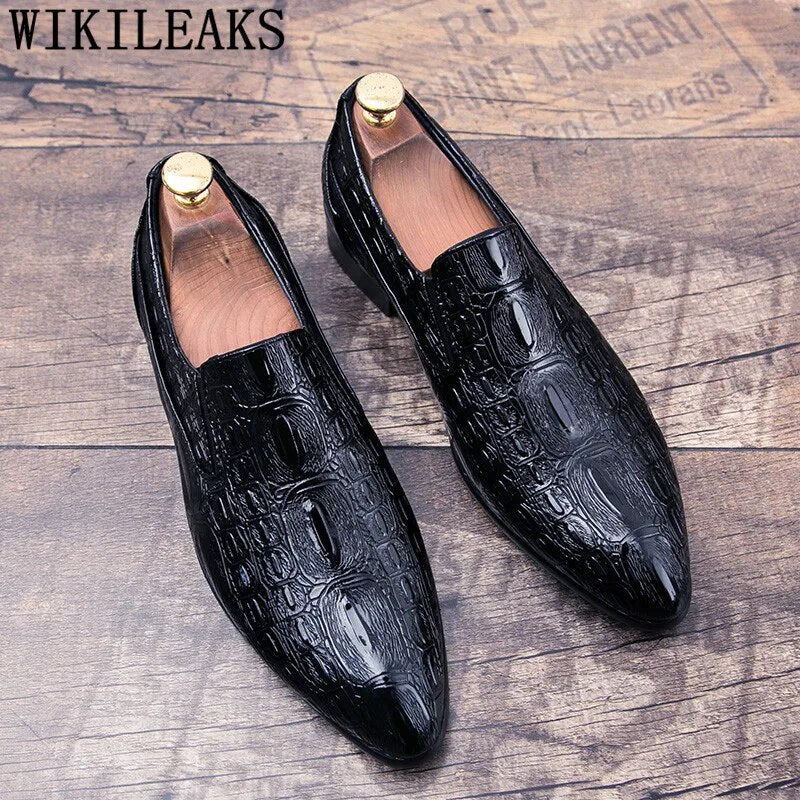 High Quality Genuine Leather Italian Mens Shoes Oxford Shoes For Men Formal Wedding Dress Shoes Zapatos Hombre Sapato Masculino