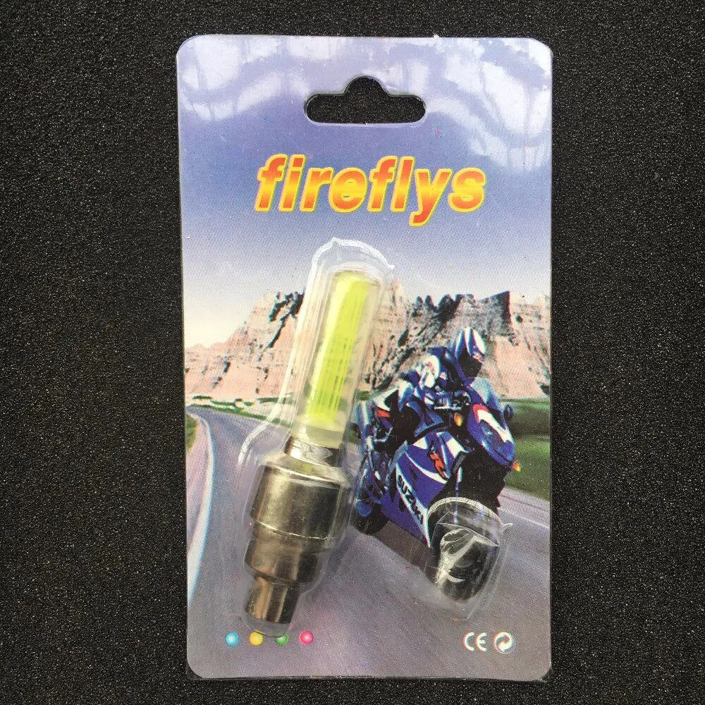 Fireflys Hot Wheels Car Bike Bicycle Motorcycle Sensor Tire tyre valve caps  core wheels neon stick light  LED lamp