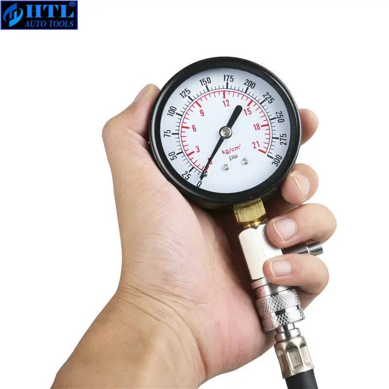 G324 Auto Car Pressure Gauge Motorcycle Petrol Gas Engine Cylinder Compression Gauge Car Meter Test Leakage Diagnostic Tool