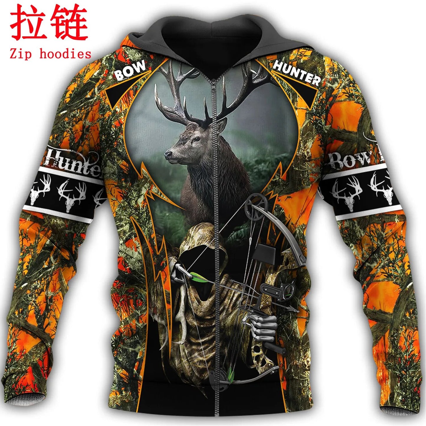 Fashion Mens Hoodie Beautiful Hunting Camo 3D Printed Harajuku Sweatshirt Unisex Casual Jacket Pullover sudadera hombre KJ071