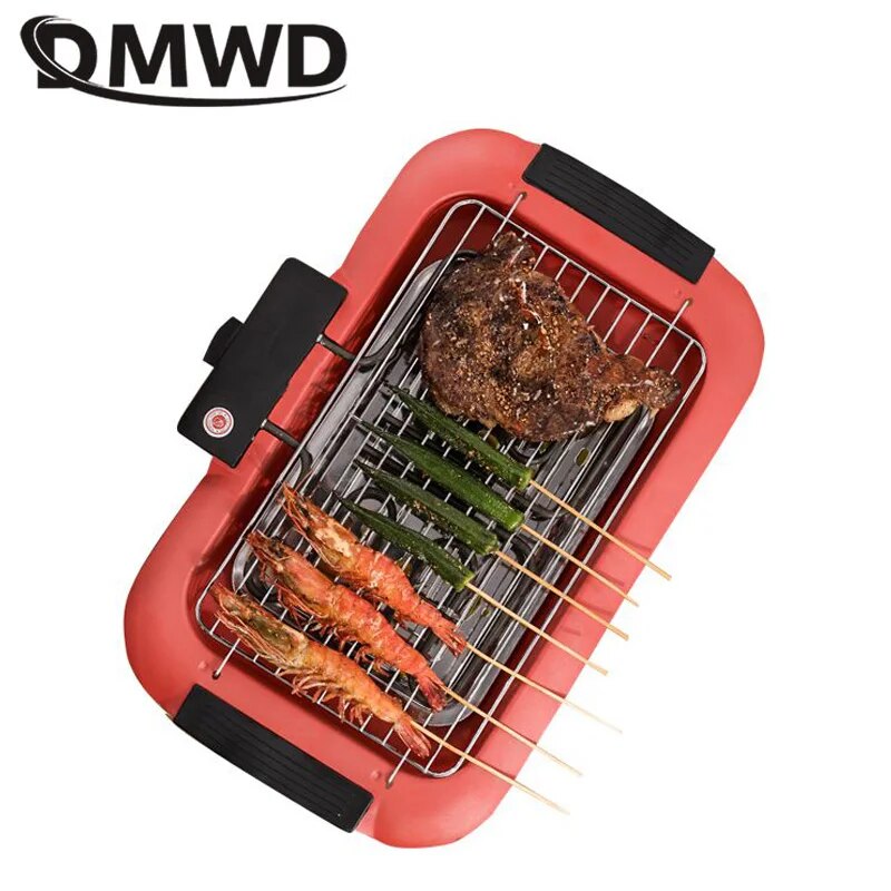 DMWD 1800W Barbecue Oven Household Electric Grill 220V Smokeless Indoor DIY Kebab BBQ Grill Non-stick Cookware