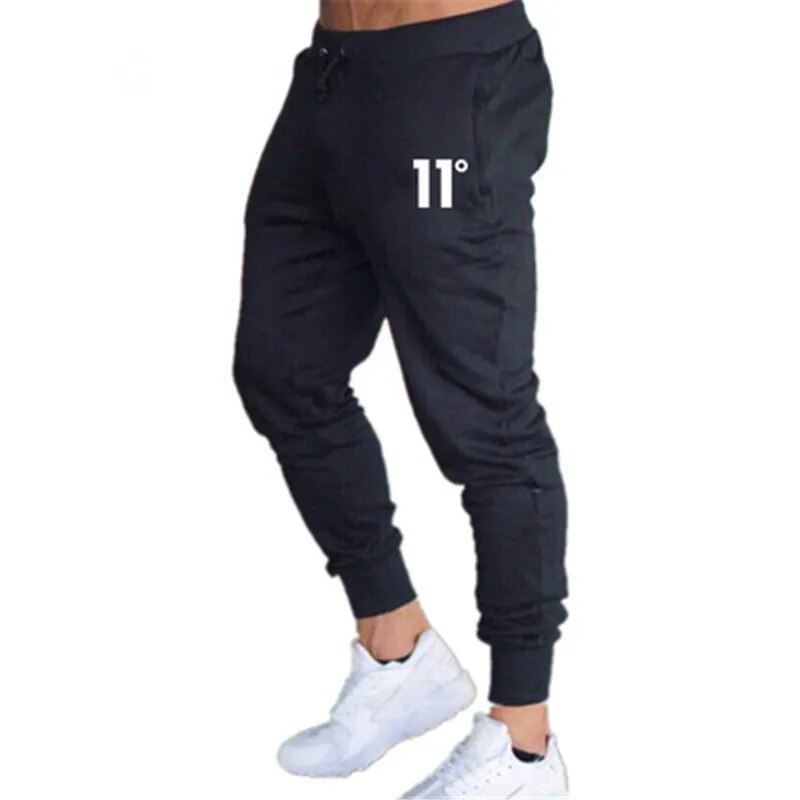 Hot sale solid casual Mens Casual Slim Fit Tracksuit Sports Solid Male Gym Cotton Skinny Joggers Sweat Casual Pants Trousers