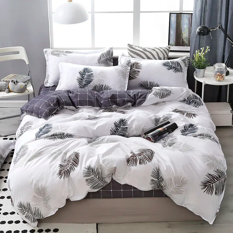 Lanke Cotton Bedding Sets, Home Textile Twin King Queen Size Bed Set Bedclothes with Bed Sheet Comforter set Pillow case