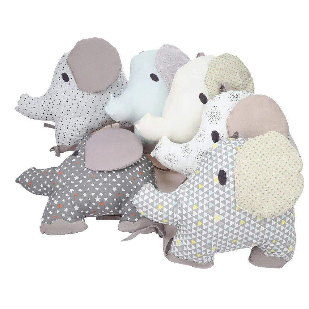 6pcs Baby Bed Bumper Cute Backrest Cushion Elephant Crib Bumpers Infant Decoration Room Protection Pad Bedding Accessories