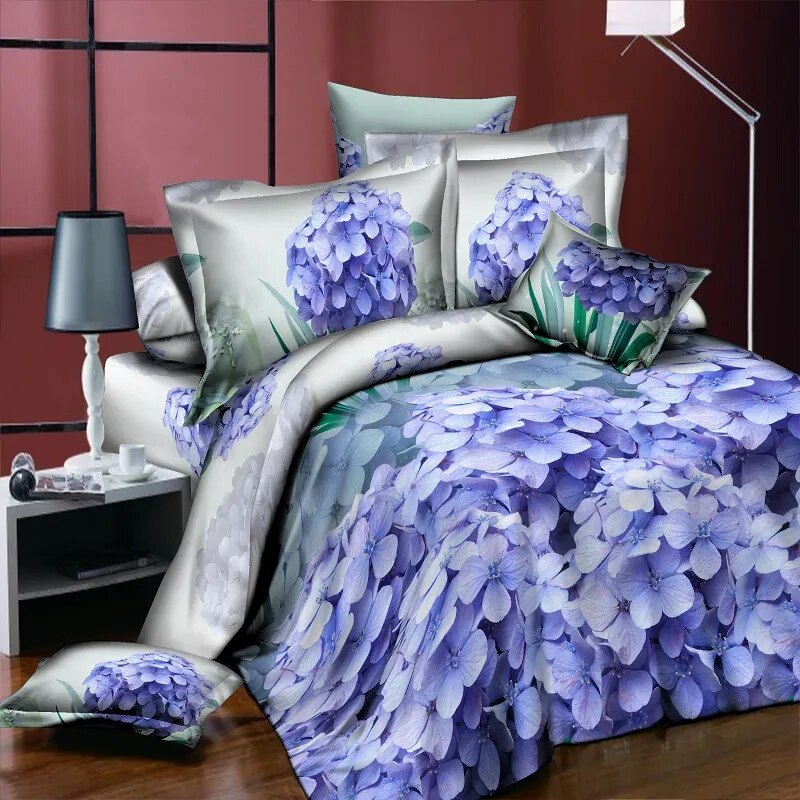 Hot Sale Butterfly Blue Rose Romantic 3D Bedding Sets Duvet Cover Bedsheet Pillowcase 4pcs King Nice Soft Bedclothes29