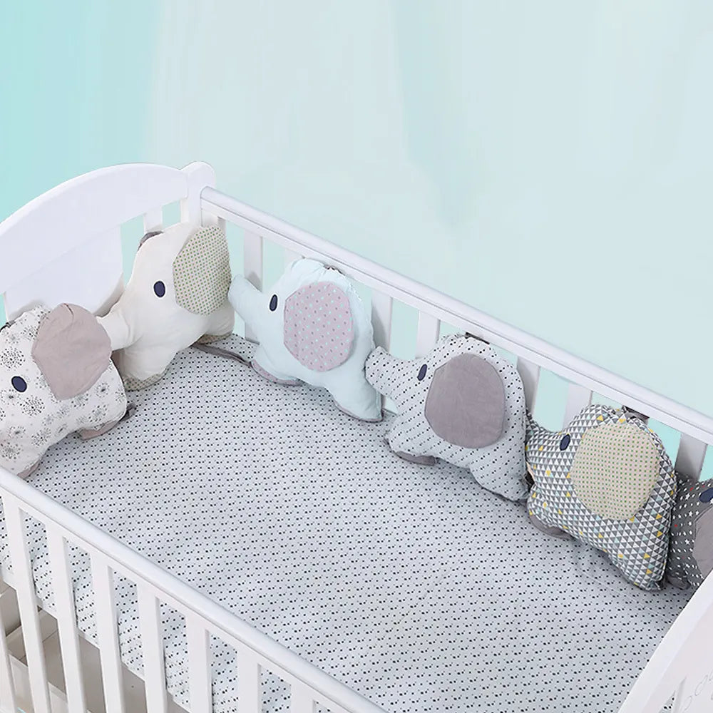 6pcs Baby Bed Bumper Cute Backrest Cushion Elephant Crib Bumpers Infant Decoration Room Protection Pad Bedding Accessories