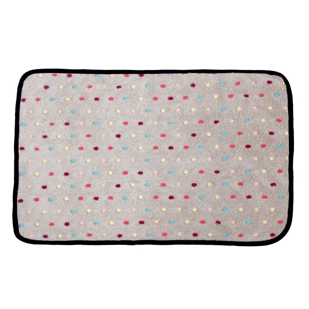 Free Shipping Super Soft Pet Towel Coral Fleece Blanket Dot Stripe For Puppy and Cat Bath Towel S/M Size Pet Supplies