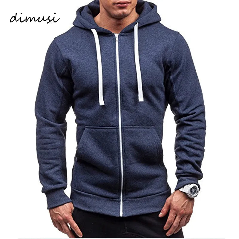 DIMUSI Mens Hoodies Fashion Mens Solid Color Sweatshirt Slim Jackets Mens Hoodie Hip Hop Hoodies Sportswear Tracksuit Clothing