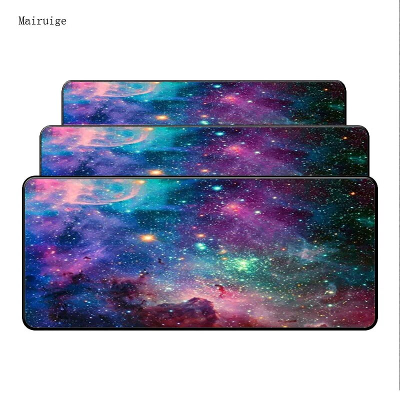 Mairuige Purple Space gaming mouse pad Rubber Computer large mouse pads Laptop Keyboard mat for League of Legends  free shipping