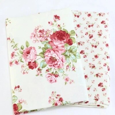 Delicate 1Meter X 160CM  Fasion Flower 100% cotton Fabric Quilting Clothes Home Textile Bedding Sewing Doll Cloth DIY A89