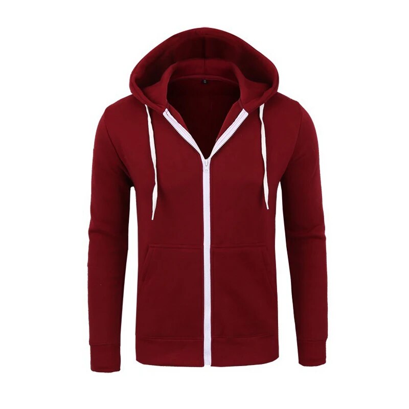 DIMUSI Mens Hoodies Fashion Mens Solid Color Sweatshirt Slim Jackets Mens Hoodie Hip Hop Hoodies Sportswear Tracksuit Clothing