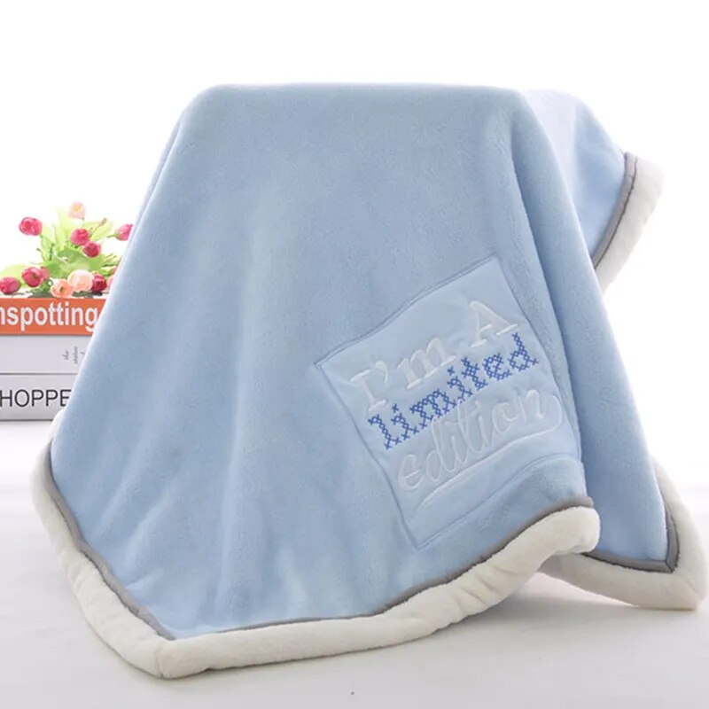 High Quality Baby Blanket Thermal Fleece Cobertor Infantil Swaddle Nap Receiving Stroller Wrap Newborn Baby Bedding Bebe Blanket