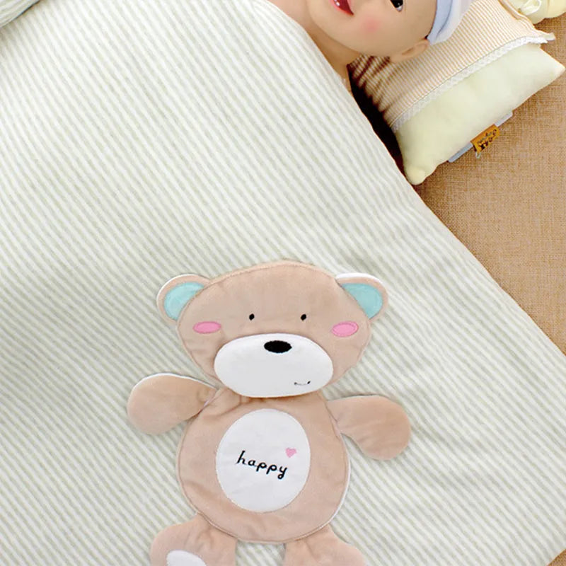 Colored Cotton Baby Blanket Winter Thick Detachable Inner Pad Bedding Sets Newborn Blanket Cartoon Animal Design Baby Swaddle