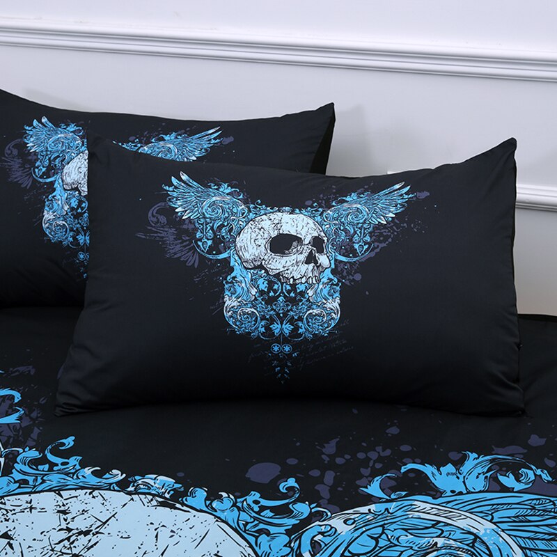 Dream NS 100% Cotton European Bedding Set Skull Printing Pattern Quilt Sleeve Pillowcase Home Furnishing Articles Bedding Set