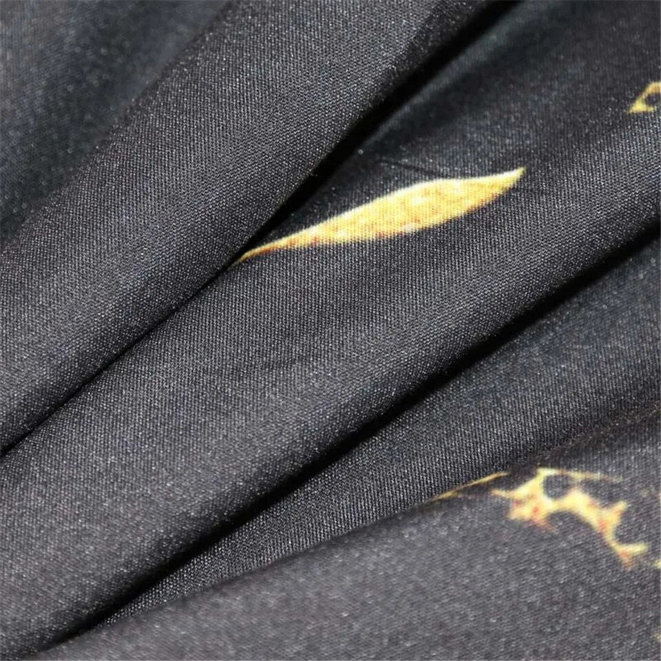 BlessLiving Marble Quilt Cover Modern Faux Gold Glitter Black Marble Stone Bedding Set Queen 3 Pieces Trendy Duvet Cover Set