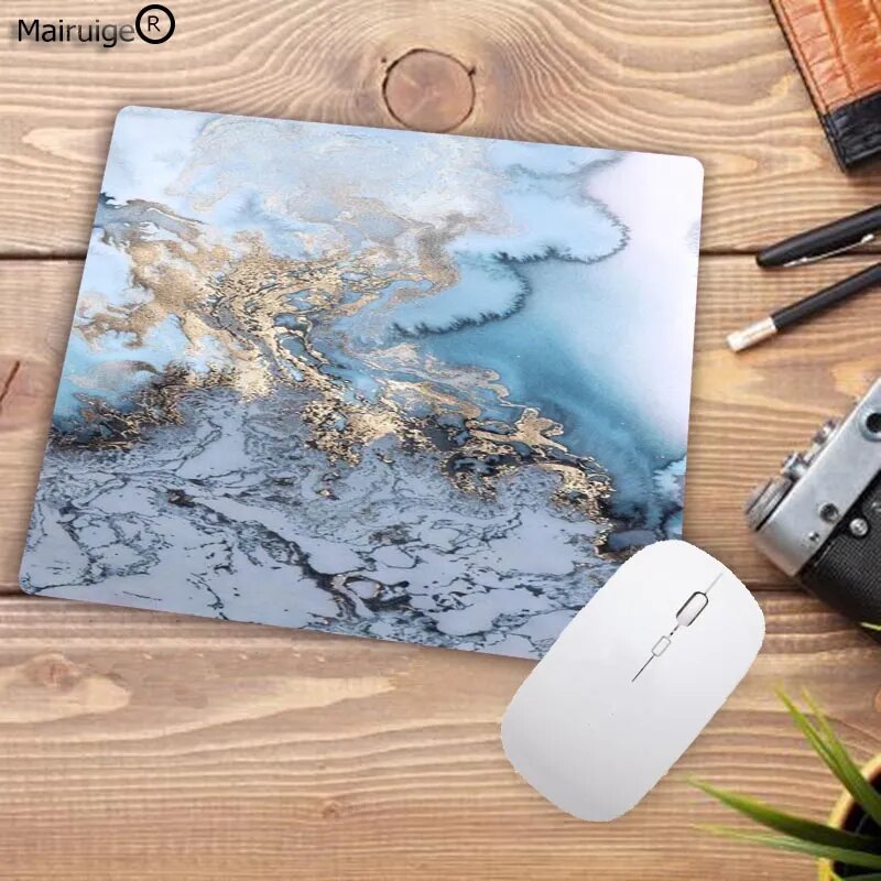 Mairuige Big Promotion Marble Keyboard Mat Desk Mat Durable Desktop Mousepad Rubber Gaming Small Mouse Pad Computer 22X18CM