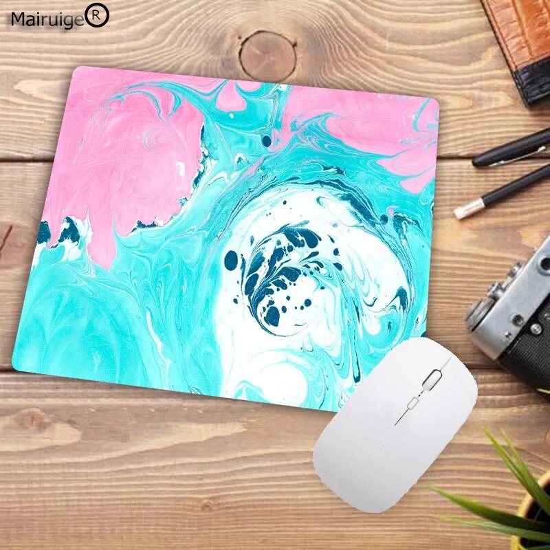 Mairuige Big Promotion Marble Keyboard Mat Desk Mat Durable Desktop Mousepad Rubber Gaming Small Mouse Pad Computer 22X18CM