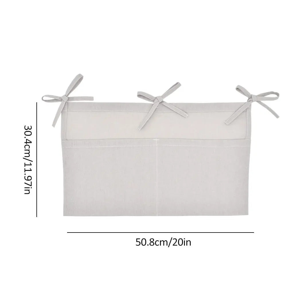 Bed Hanging Storage Bag Baby Cot Bed Brand Baby Cotton Crib Organizer 60*50cm Toy Diaper Pocket for Crib Bedding Set