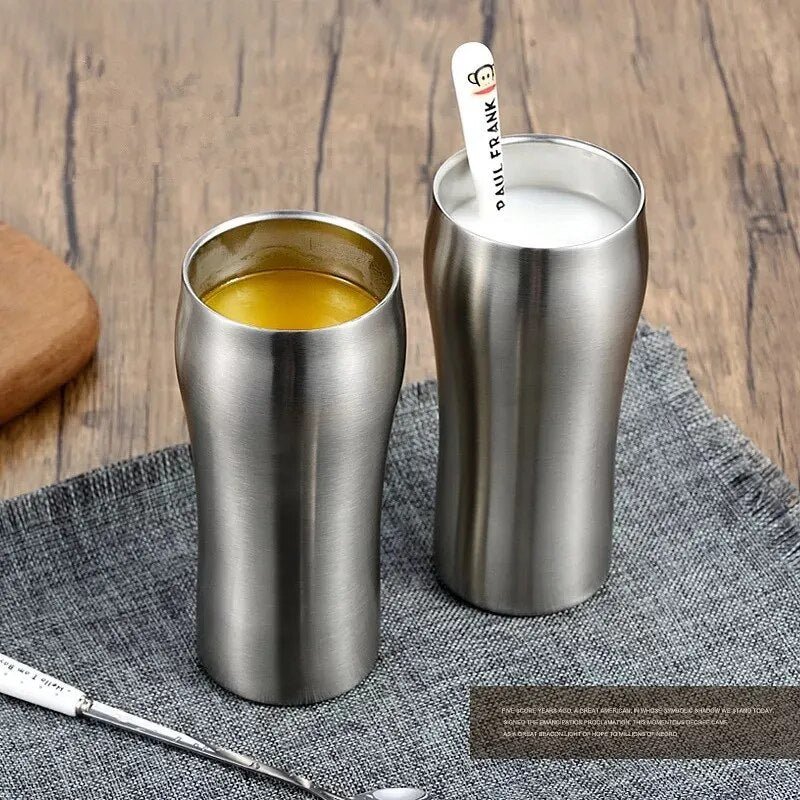 Creative Stemless Vacuum Insulated Cup Stainless Steel Coffee Wine Beer Milk Mug  Thermo cookware Car Travel Cups Drinking Mugs