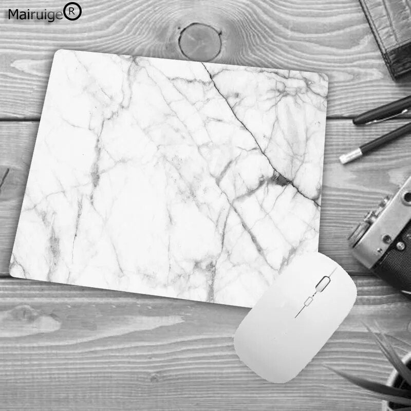 Mairuige Big Promotion Marble Keyboard Mat Desk Mat Durable Desktop Mousepad Rubber Gaming Small Mouse Pad Computer 22X18CM