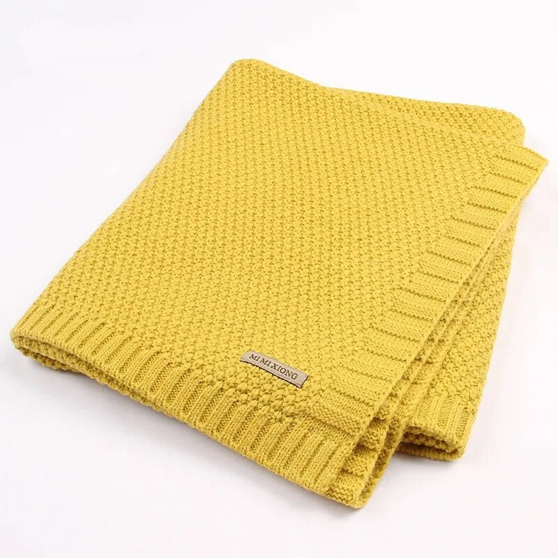 Baby Blanket Knitted Newborn Blankets Super Soft Stroller Wrap Infant Swaddle Kids Inbakeren Stuff For Monthly Toddler Bedding