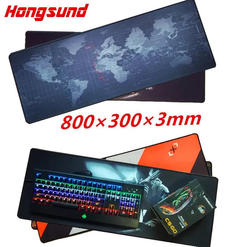 Hongsund mouse pad Large Gaming Mouse Pad 800*300*3mm Locking Edge Mouse Mat For Dota2 Diablo 3 CS gaming mouse pad in stock