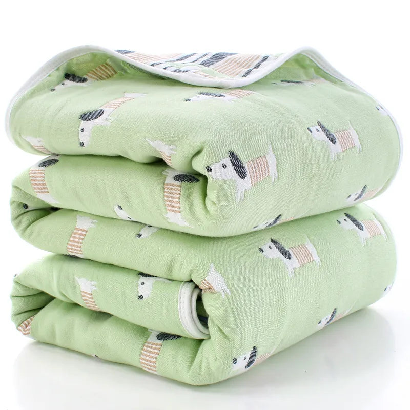 Baby Blanket 80*80CM Muslin Cotton 6 Layers Thick Newborn Swaddling Autumn Baby Swaddle Bedding Receiving blanket