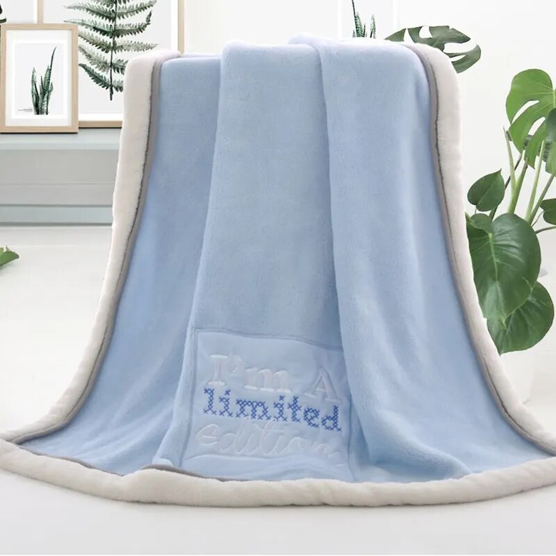 High Quality Baby Blanket Thermal Fleece Cobertor Infantil Swaddle Nap Receiving Stroller Wrap Newborn Baby Bedding Bebe Blanket