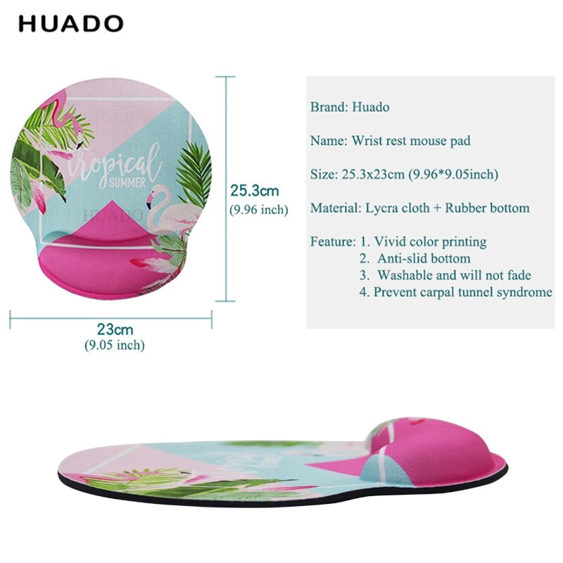 LOVELY design wrist Mouse pad with Memory Foam support office mousepads girls 3d cute wrist rest ergonomic mouse mats