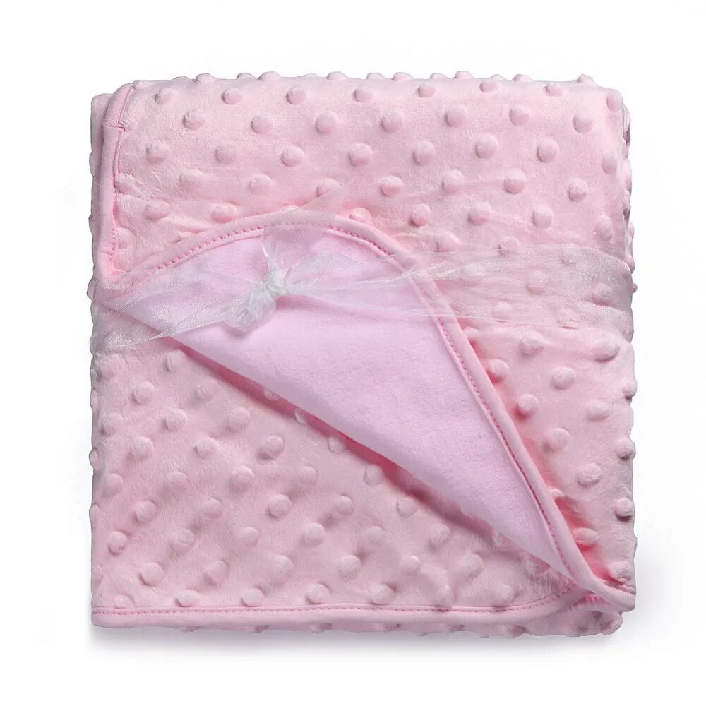 Baby Blanket Newborn Thermal Soft Fleece Blanket & Swaddling Bedding Set 75cm*100cm