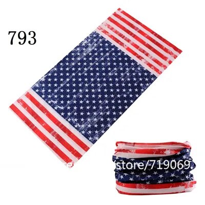 Flag Series headscarf Riding Bicycle Motorcycle Variety Turban Novelty Bandanas Magic Headband Veil Multi Head Scarf Scarves