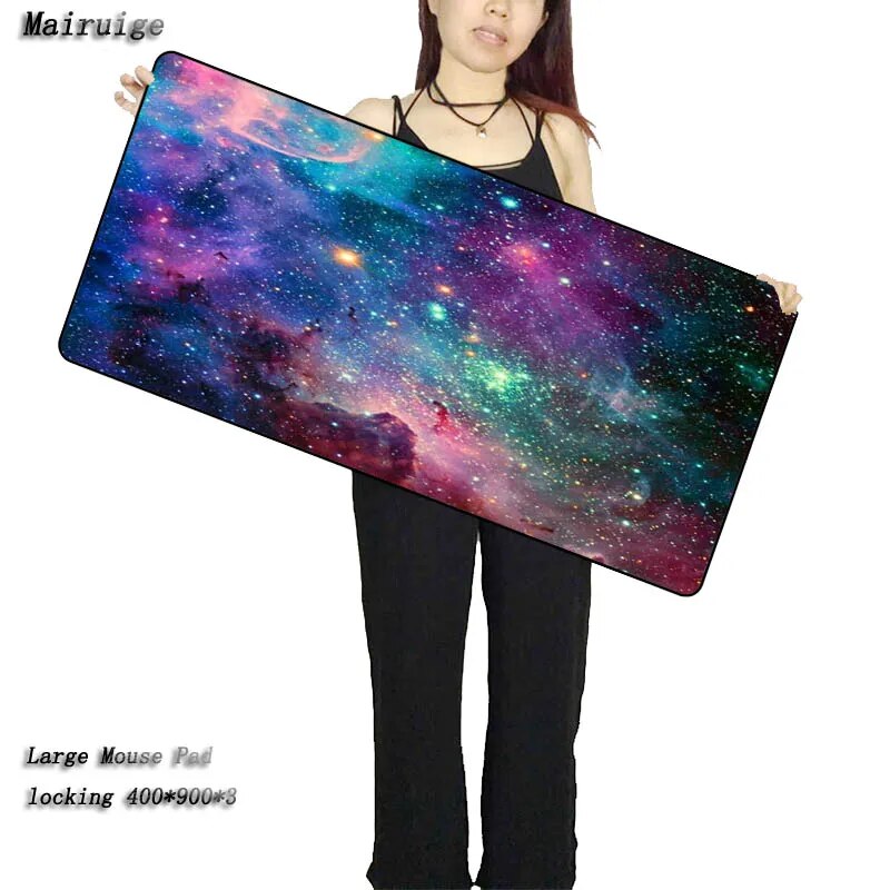 Mairuige Purple Space gaming mouse pad Rubber Computer large mouse pads Laptop Keyboard mat for League of Legends  free shipping