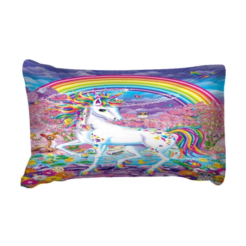 Duvet Cover Rainbow Unicorn 3D Digital Printing Colorful Bedding Set Single Twin Full Queen King Bedclothes