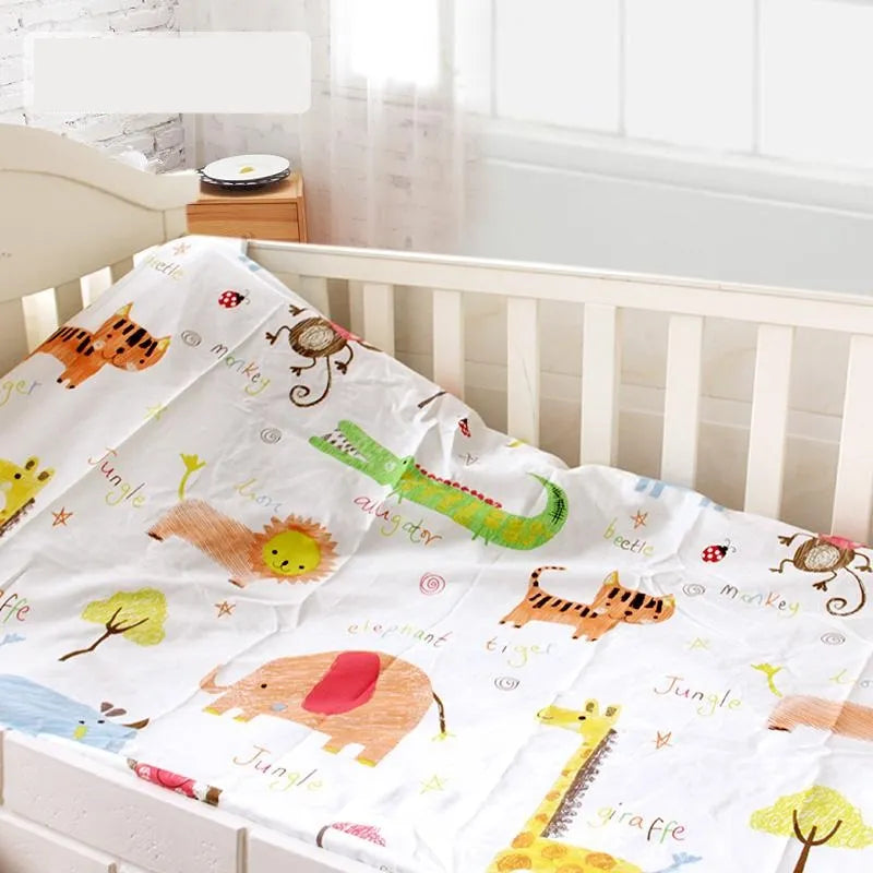 Cotton Matress Cover For Baby Crib Printed Fitted Sheet With Elastic Newborn Toddler Bed Sheet Hot Selling Newborn Bedding