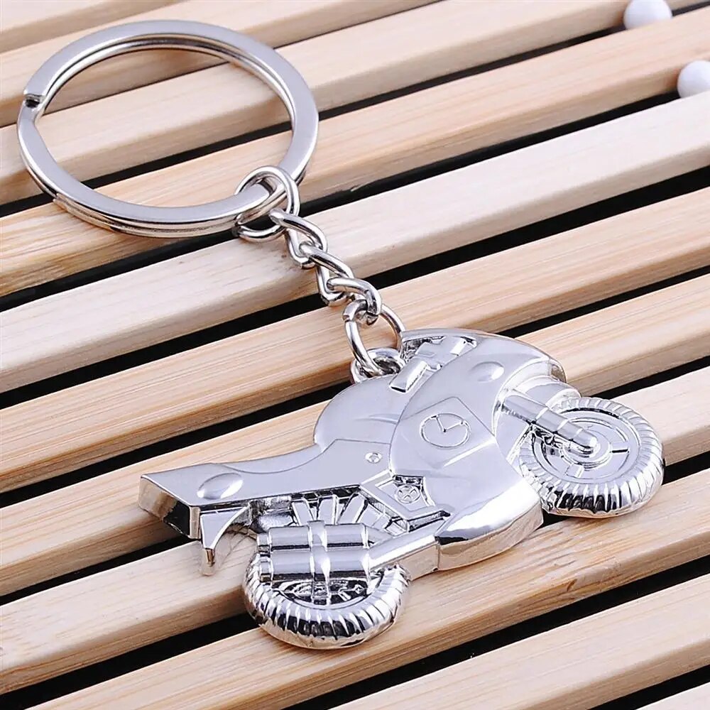 Fashion Classic 3D Simulation Model Motorcycle Motorbike Keychain Key Chain Ring Keyring Personality Jewelry Key Chain #17142