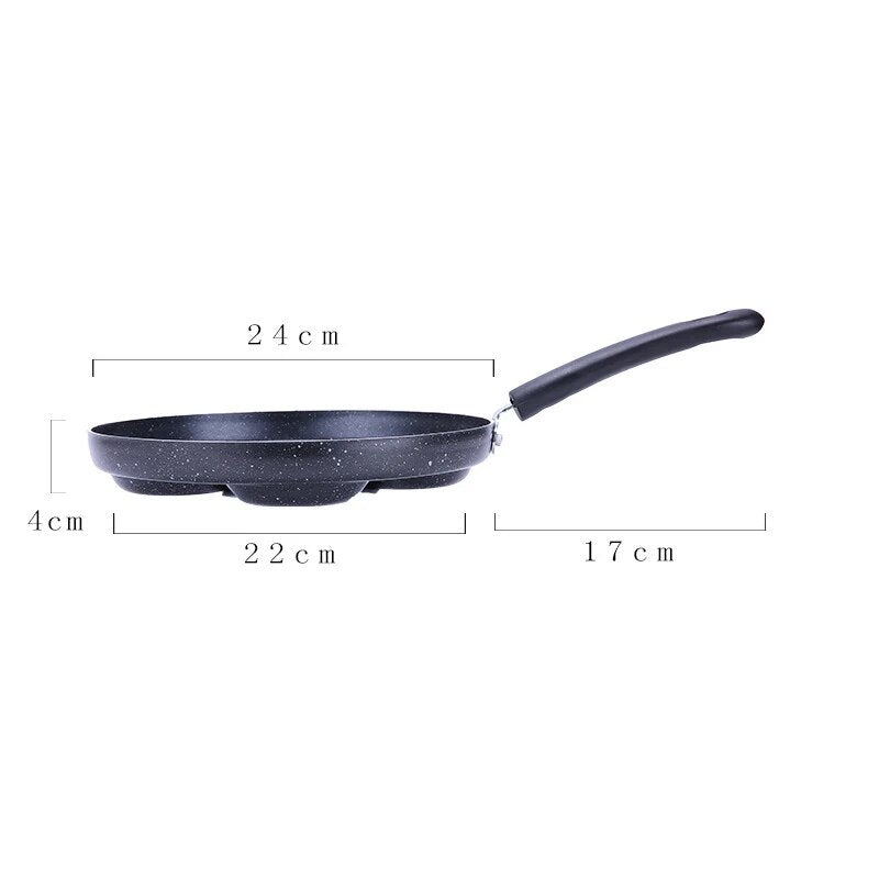 Meltset Nonstick Frying Pan 4 units Cookware Fry Pan for Egg Pancake Steak Cooking Pan Pot for Gas Cooker Grill Skillet Pan