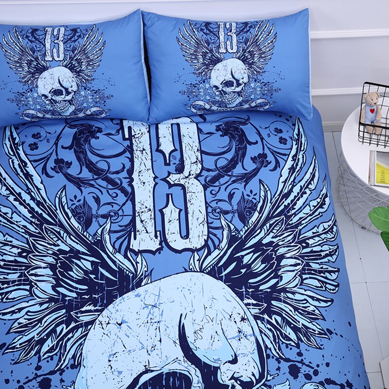 Dream NS Bedding Set 3D Blue Skull Printing Four Piece Suit Quilt Cover Pillow Case Home Furnishing Articles