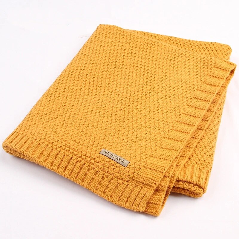 Baby Blanket Knitted Newborn Blankets Super Soft Stroller Wrap Infant Swaddle Kids Inbakeren Stuff For Monthly Toddler Bedding