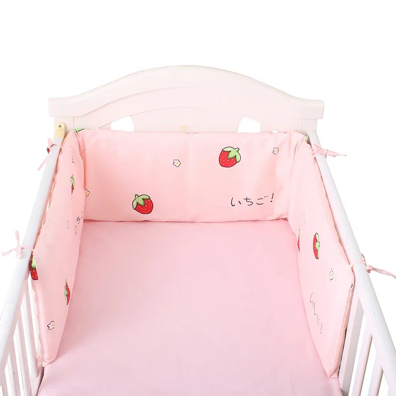 Foldable 180*30cm Baby Bedding Bumper In the Crib For Newborn Cotton Linen One-piece Cot Bumper Baby Safety Bed Around Protector