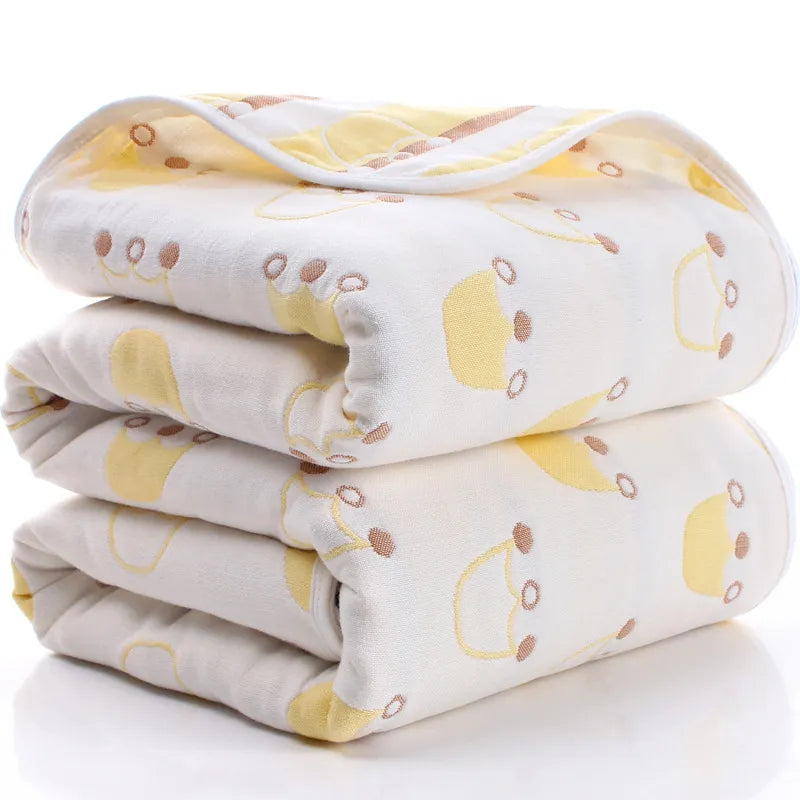 Baby Blanket 80*80CM Muslin Cotton 6 Layers Thick Newborn Swaddling Autumn Baby Swaddle Bedding Receiving blanket