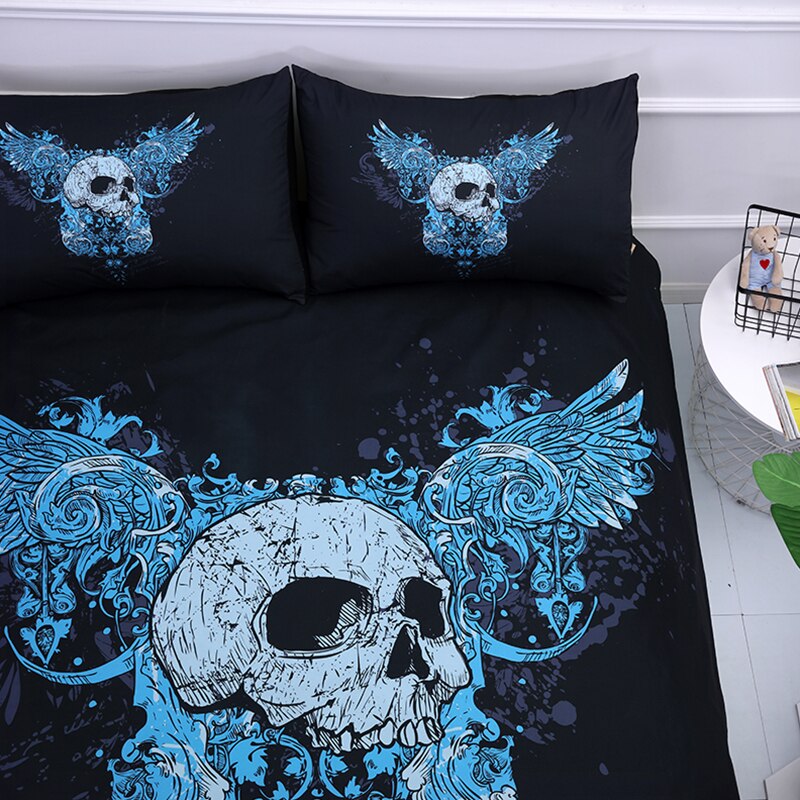 Dream NS 100% Cotton European Bedding Set Skull Printing Pattern Quilt Sleeve Pillowcase Home Furnishing Articles Bedding Set