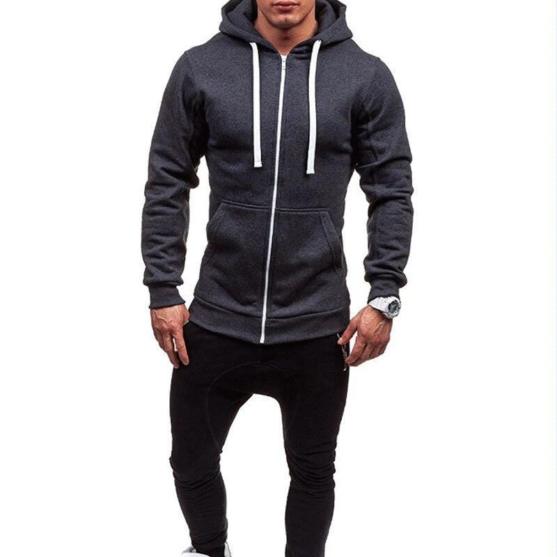 DIMUSI Mens Hoodies Fashion Mens Solid Color Sweatshirt Slim Jackets Mens Hoodie Hip Hop Hoodies Sportswear Tracksuit Clothing