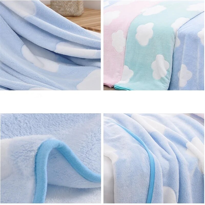 3D Grain Fluffy soft Coral Fleece Swan animal Star Furry Thermal Baby Blanket Newborn Swaddle baby deken toddler Bedding Quilt